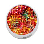 Random Colored Light Swirls 4-Port USB Hub (Two Sides) Front