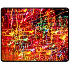 Random Colored Light Swirls Fleece Blanket (medium) 