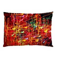 Random Colored Light Swirls Pillow Case (two Sides) by Sudhe