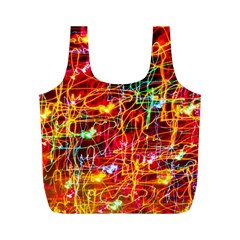 Random Colored Light Swirls Full Print Recycle Bag (m) by Sudhe