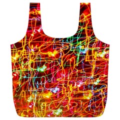 Random Colored Light Swirls Full Print Recycle Bag (xl) by Sudhe