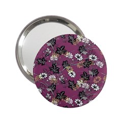 Beautiful Floral Pattern Background 2 25  Handbag Mirrors by Sudhe