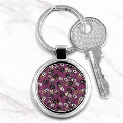 Beautiful Floral Pattern Background Key Chains (round) 