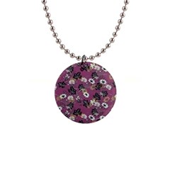 Beautiful Floral Pattern Background 1  Button Necklace by Sudhe