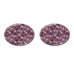 Beautiful Floral Pattern Background Cufflinks (oval) by Sudhe