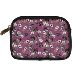 Beautiful Floral Pattern Background Digital Camera Leather Case