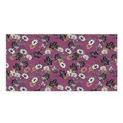 Beautiful Floral Pattern Background Satin Shawl by Sudhe