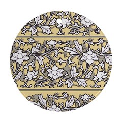 Floral Pattern Background Round Ornament (two Sides) by Sudhe