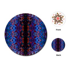 Kaleidoscope Art Pattern Ornament Playing Cards (round) by Sudhe