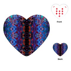 Kaleidoscope Art Pattern Ornament Playing Cards (heart) by Sudhe