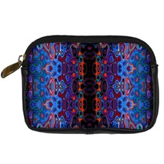 Kaleidoscope Art Pattern Ornament Digital Camera Leather Case by Sudhe