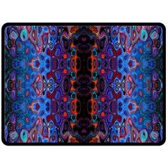 Kaleidoscope Art Pattern Ornament Fleece Blanket (large)  by Sudhe