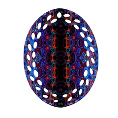 Kaleidoscope Art Pattern Ornament Ornament (oval Filigree) by Sudhe