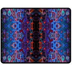 Kaleidoscope Art Pattern Ornament Double Sided Fleece Blanket (medium)  by Sudhe