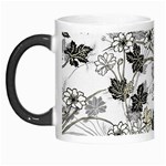 Black And White Floral Pattern Background Morph Mugs Left