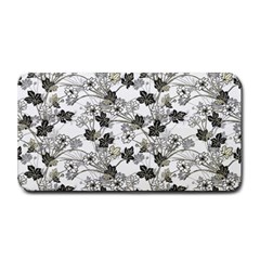 Black And White Floral Pattern Background Medium Bar Mats by Sudhe