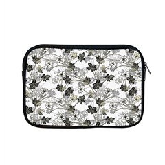 Black And White Floral Pattern Background Apple Macbook Pro 15  Zipper Case by Sudhe