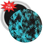 Blue Etched Background 3  Magnets (10 pack)  Front