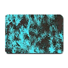 Blue Etched Background Small Doormat  by Sudhe