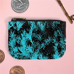 Blue Etched Background Mini Coin Purse by Sudhe