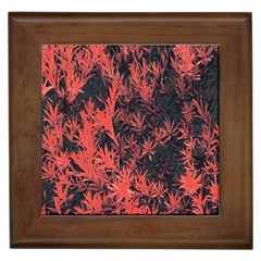 Orange Etched Background Framed Tiles by Sudhe