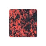 Orange Etched Background Square Magnet Front