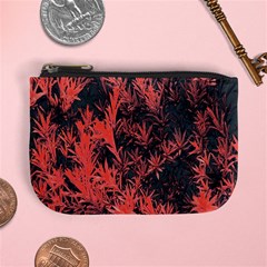 Orange Etched Background Mini Coin Purse by Sudhe