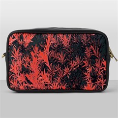 Orange Etched Background Toiletries Bag (one Side) by Sudhe