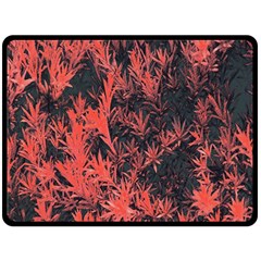 Orange Etched Background Fleece Blanket (large)  by Sudhe