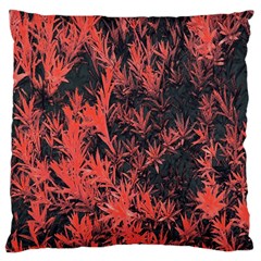 Orange Etched Background Large Cushion Case (one Side) by Sudhe