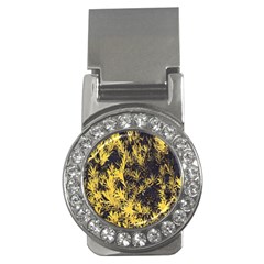 Artistic Yellow Background Money Clips (cz)  by Sudhe