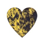 Artistic Yellow Background Heart Magnet Front