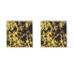 Artistic Yellow Background Cufflinks (square)