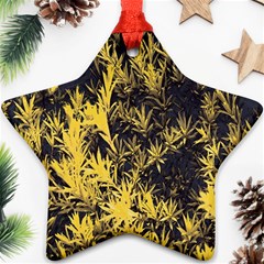 Artistic Yellow Background Star Ornament (two Sides)