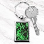 Green Etched Background Key Chains (Rectangle)  Front