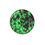 Green Etched Background Hat Clip Ball Marker (4 pack) Front