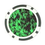 Green Etched Background Poker Chip Card Guard Front