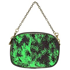 Green Etched Background Chain Purse (one Side) by Sudhe