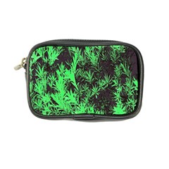 Green Etched Background Coin Purse by Sudhe