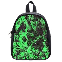 Green Etched Background School Bag (small) by Sudhe