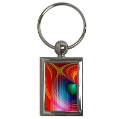 Background Color Colorful Rings Key Chains (rectangle) 