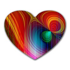 Background Color Colorful Rings Heart Mousepads by Sudhe