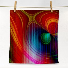 Background Color Colorful Rings Face Towel by Sudhe