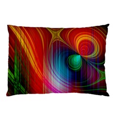 Background Color Colorful Rings Pillow Case by Sudhe