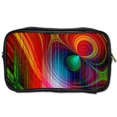 Background Color Colorful Rings Toiletries Bag (one Side) by Sudhe