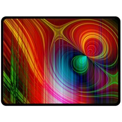 Background Color Colorful Rings Double Sided Fleece Blanket (large)  by Sudhe