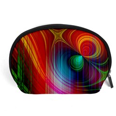 Background Color Colorful Rings Accessory Pouch (large) by Sudhe