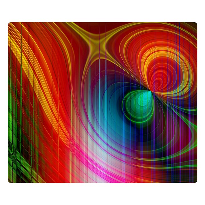 Background Color Colorful Rings Double Sided Flano Blanket (Small) 