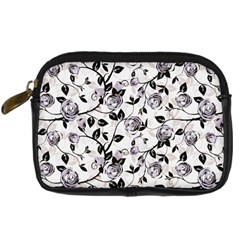 Floral Pattern Background Digital Camera Leather Case by Sudhe