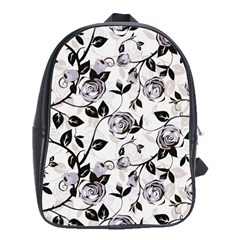 Floral Pattern Background School Bag (large) by Sudhe